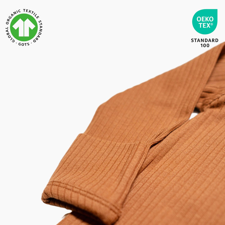Certified Organic Chestnut Cozy Growsuit