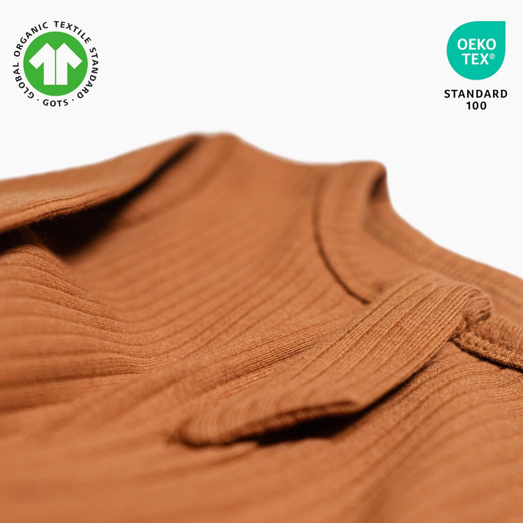 Certified Organic Chestnut Cozy Growsuit