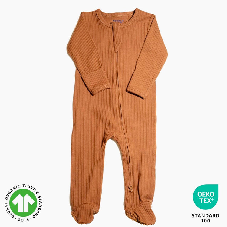 Certified Organic Chestnut Cozy Growsuit