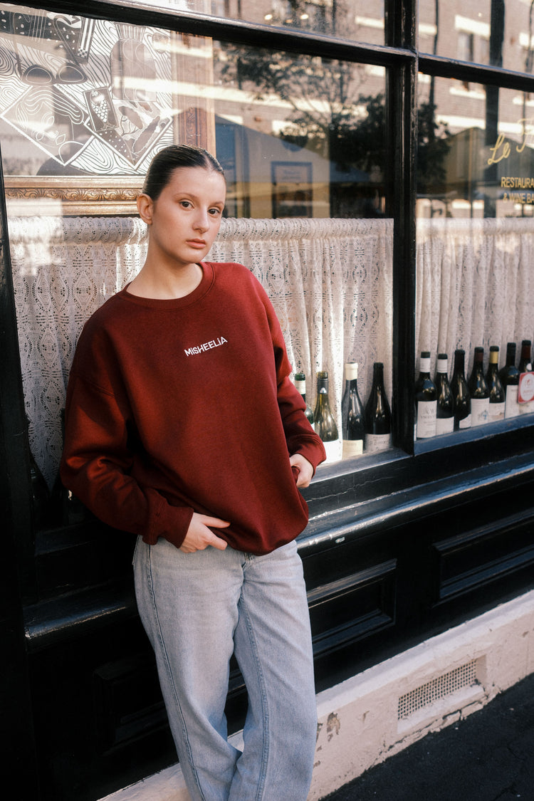 Unisex Burgundy Jumper with Velvet Lining