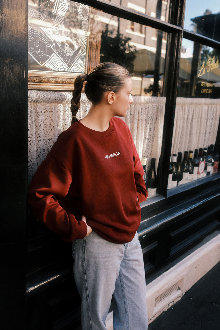 Unisex Burgundy Jumper with Velvet Lining