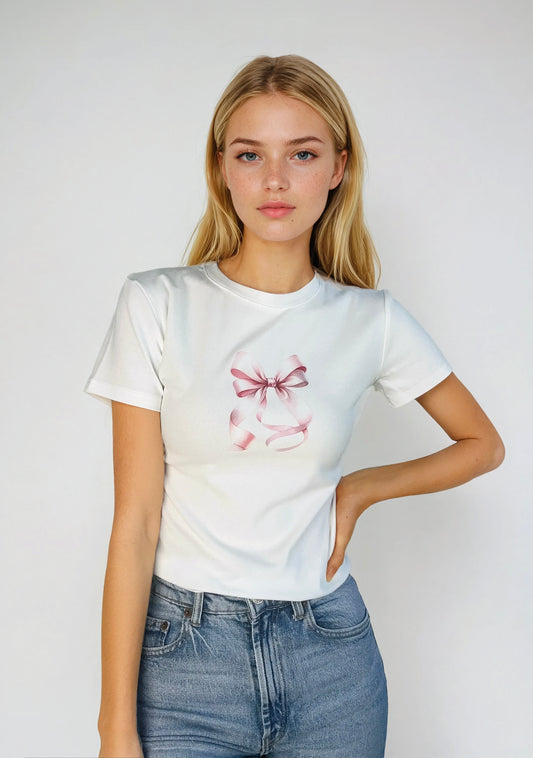 Bow On Top Baby Tee