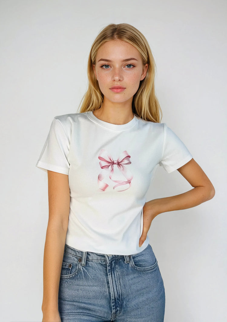 Bow On Top Baby Tee