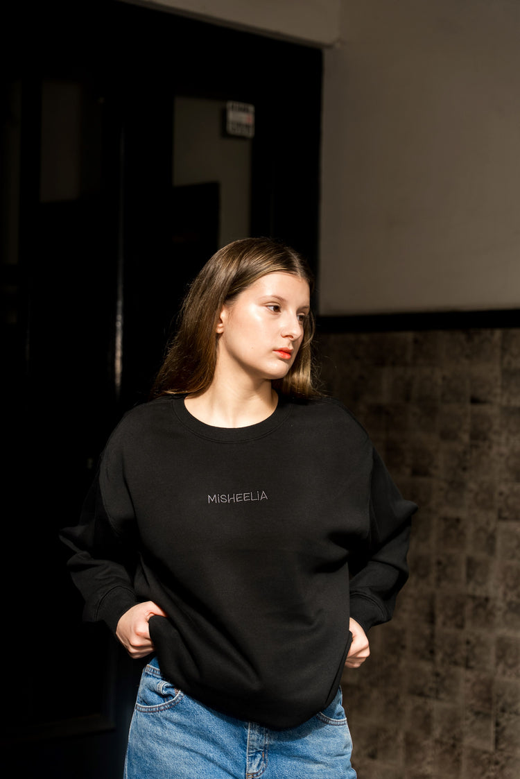 Unisex Classic Black Jumper with Velvet Lining