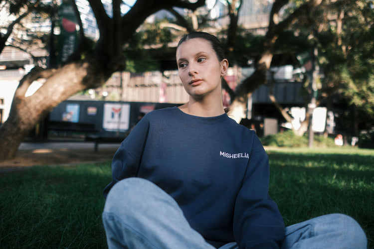 Unisex Navy Sweatshirt with Velvet Lining