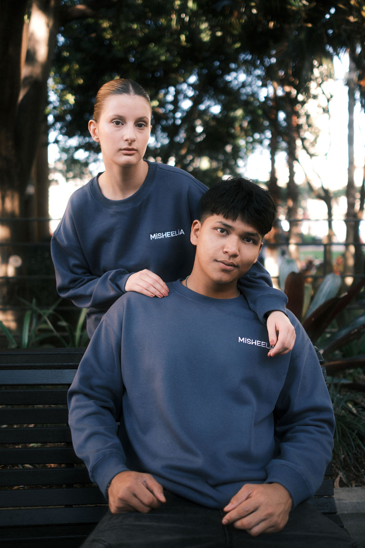 Unisex Navy Sweatshirt with Velvet Lining